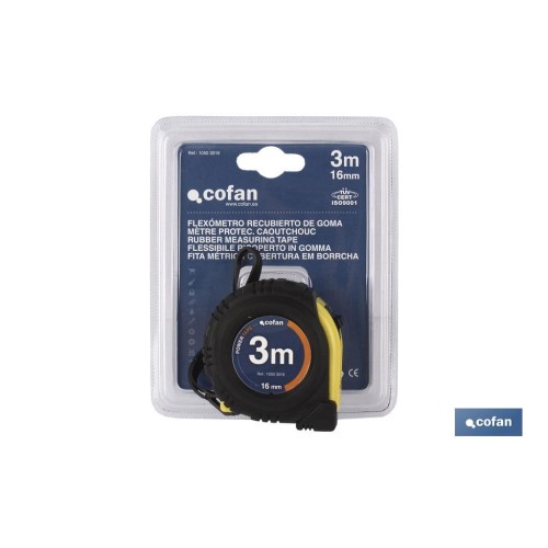 FLEXÓMETRO PROTEC. GOMA 16 MM X 3 M