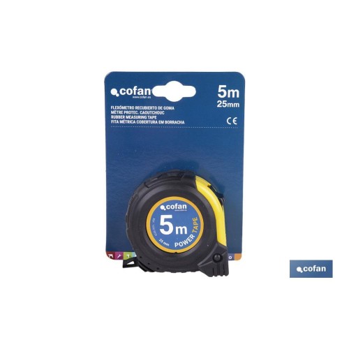 FLEXÓMETRO PROTEC. GOMA 25 MM X 5 M