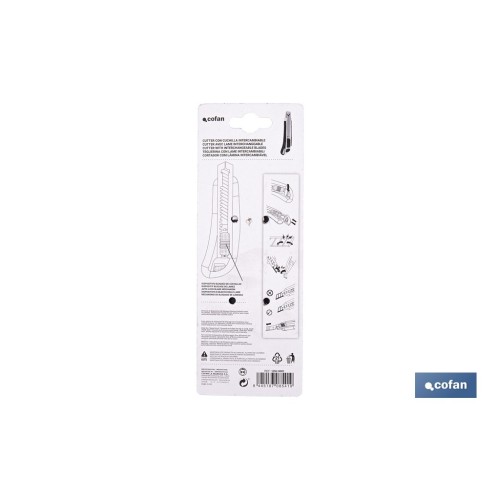 CUTTER CUCHILLA INTERCAMBIABLE (18 MM)
