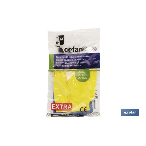 GUANTE BICOLOR LATEX REFORZADO T 10