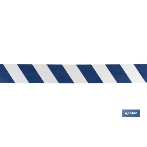 CINTA BALIZAM. AZUL/BLANCA  80MM X 200MTS