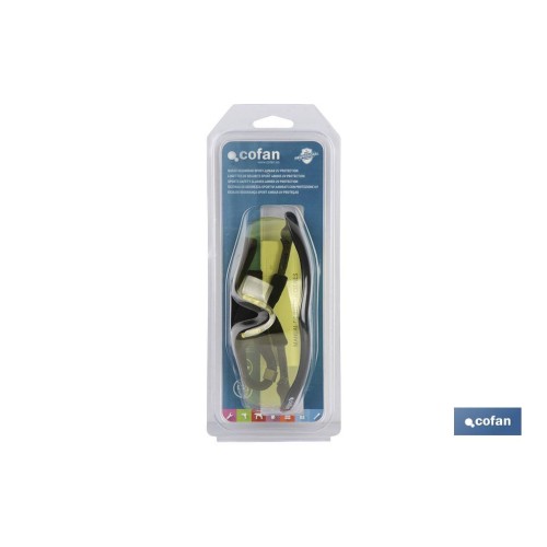 GAFAS SEGURIDAD SPORT AMBAR UV PROTECTION