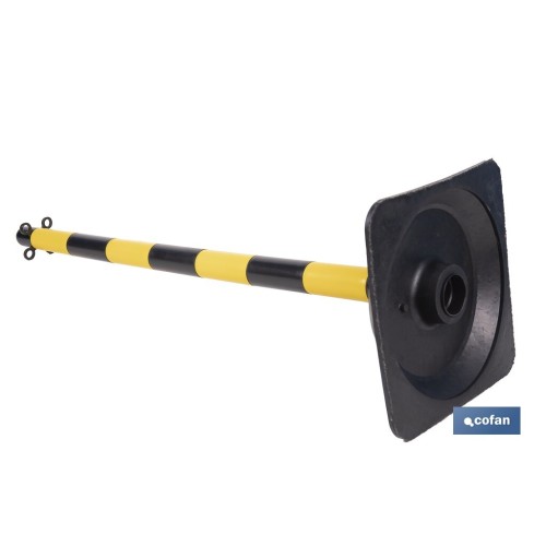 POSTE Y BASE PARA CADENA (AMAR/NEGRO) 1M