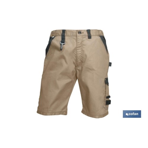 BERMUDAS DE TRABAJO POULSEN 280gms/m GRIS-NEGRO T-38