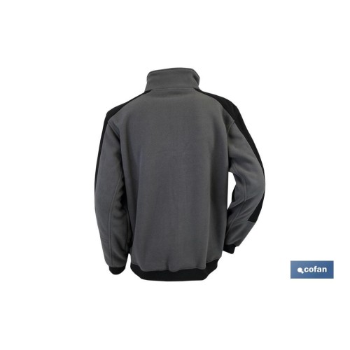 CHAQUETA POLAR MODELO WALKER 370 G/M GRIS-NEGRO TALLA L