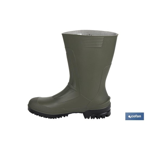 BOTA PVC VERDE MEDIA CAÑA TALLA 36