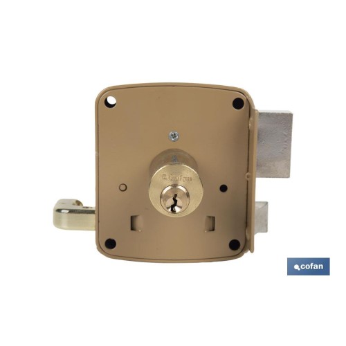 CERRADURA SOBREPONER C/CERRADERO 80mm DERECHA