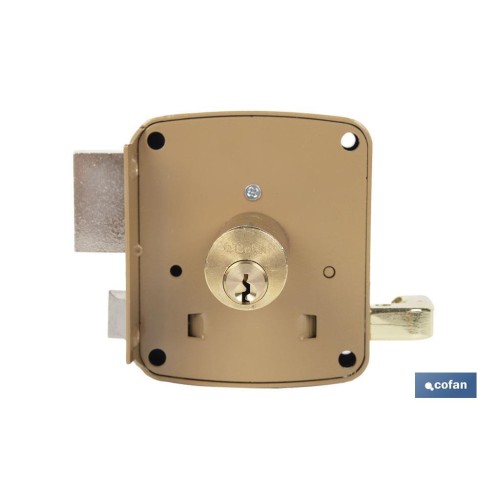 CERRADURA SOBREPONER C/CERRADERO 80mm IZQUERDA