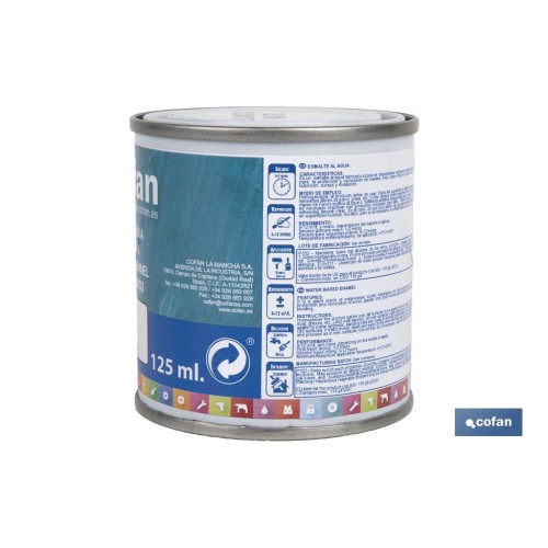 ESMALTE AL AGUA (125 ML) BLANCO MATE