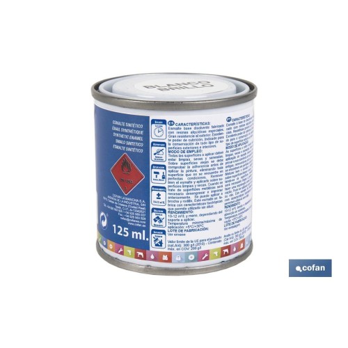 ESMALTE SINTÉTICO (125 ML) BLANCO BRILLO