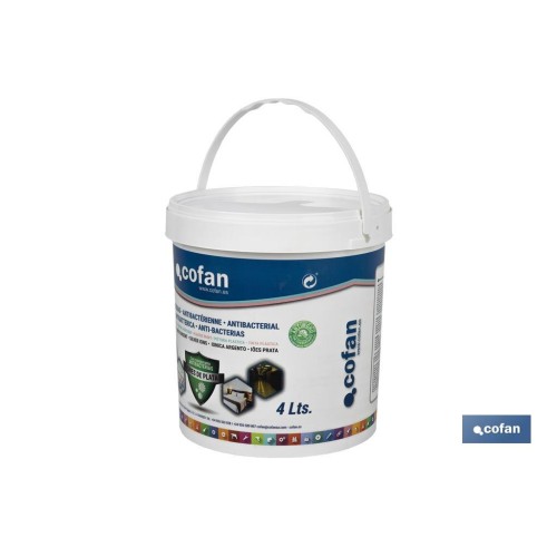 PINTURA PLASTICA ANTIBACTERIAS IONES PLATA 12 L