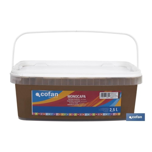 PINTURA PLÁSTICA MONOCAPA Marron Choco. (2,5 LT)