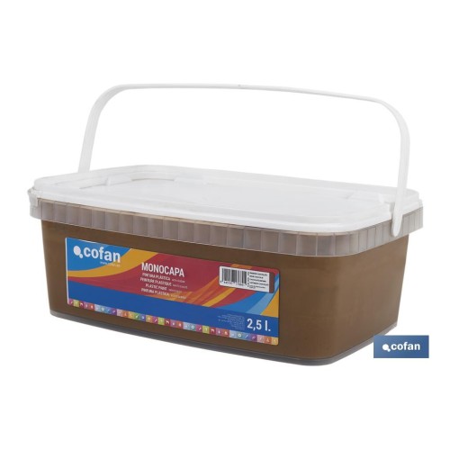 PINTURA PLÁSTICA MONOCAPA Marron Choco. (2,5 LT)