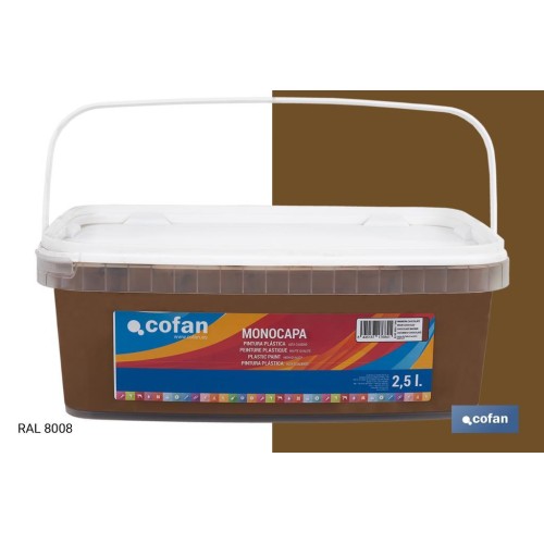 PINTURA PLÁSTICA MONOCAPA Marron Choco. (2,5 LT)