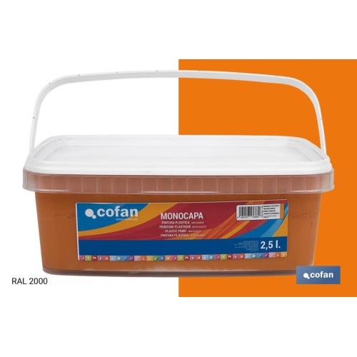 PINTURA PLÁSTICA MONOCAPA Naranja Tostado (2,5 LT)