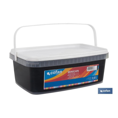PINTURA PLÁSTICA MONOCAPA Negro (2,5 LT)