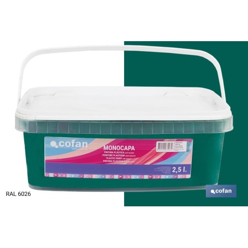 PINTURA PLÁSTICA MONOCAPA Verde Vivo (2,5 LT)