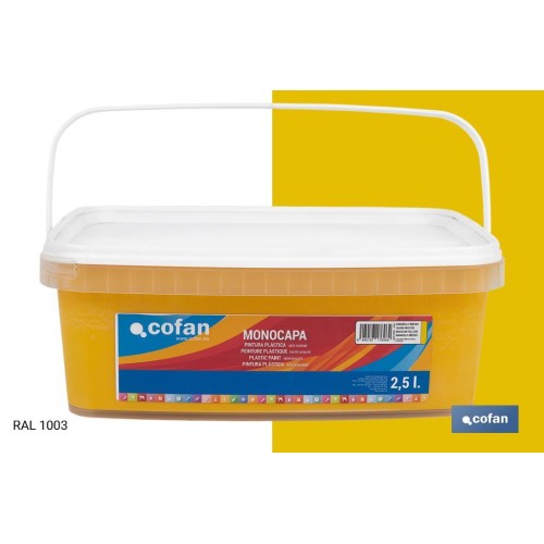 PINTURA PLÁSTICA MONOCAPA Amarillo Medio (2,5 LT)