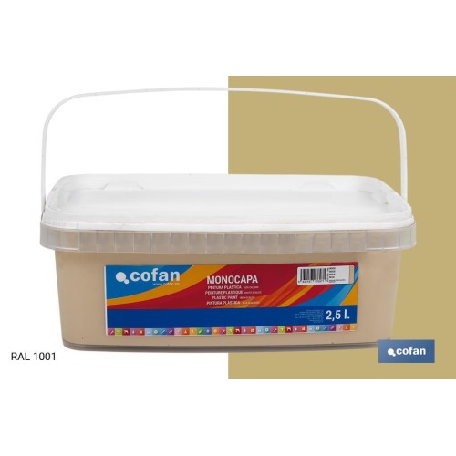 PINTURA PLÁSTICA MONOCAPA Beige (2,5 LT)