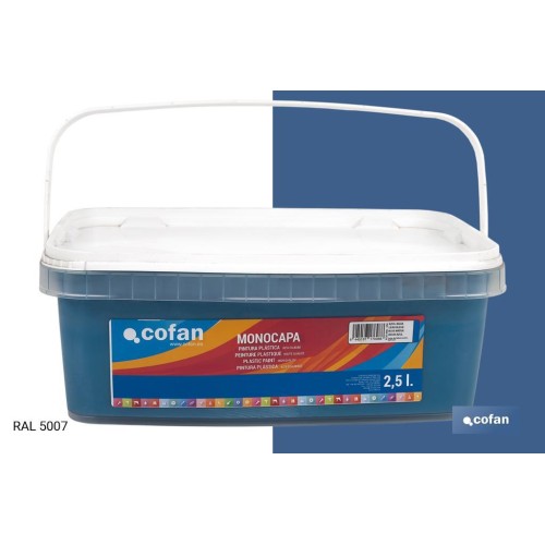 PINTURA PLÁSTICA MONOCAPA Azul Agua (2,5 LT)