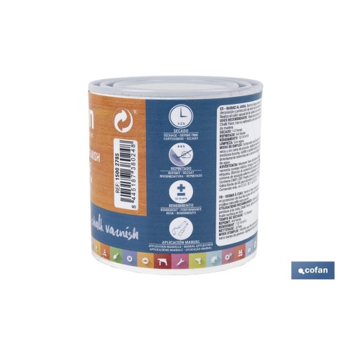 BARNIZ AL AGUA SATINADO, CHALK VARNISH, 250 ML