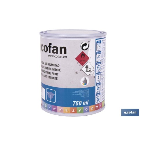 PINTURA ANTIHUMEDAD SINTÉTICA (750 ML)  BLANCO SATINADO