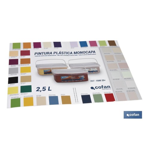 CARTA DE COLORES PINTURA PLASTICA MONOCAPA