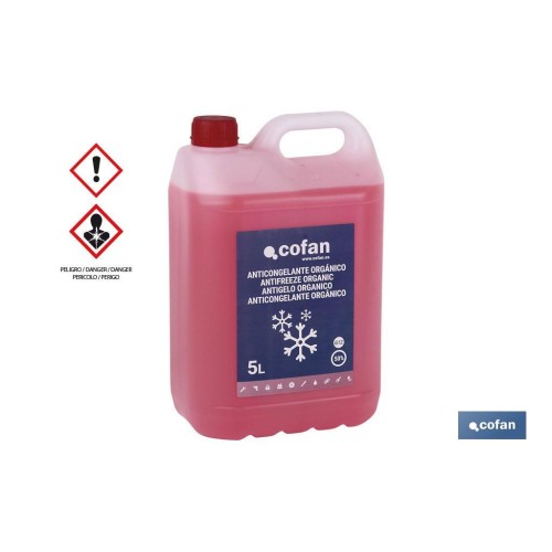 ANTICONGELANTE G-12 ROSA 50% ORGÁNICO 5 L