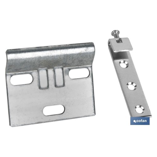 SET COLGADOR DE ARMARIO ZINCADO 60 MM