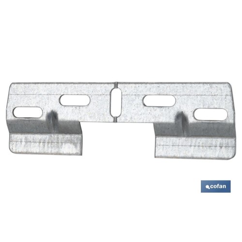 PLACA COLGADOR DOBLE 130 MM CON HUECO 42 MM