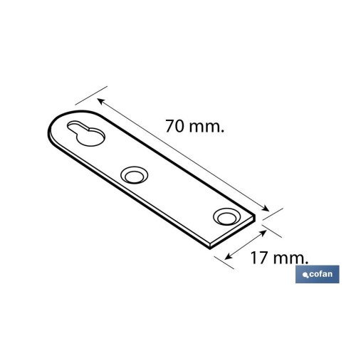 COLGADOR BOCALLAVE 17 X 70 MM