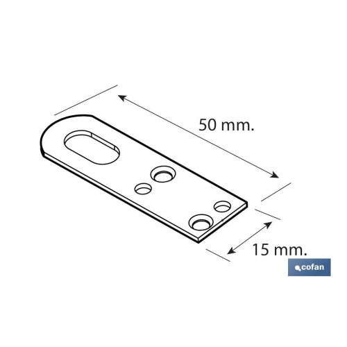 COLGADOR ZINCADO 15 X 50 MM