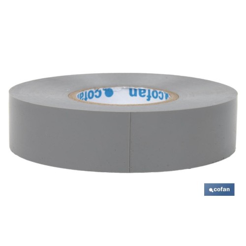 CINTA AISLANTE 180 Micras GRIS 19mmX20 Metros