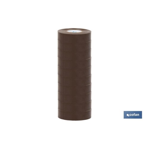CINTA AISLANTE 180 Micras MARRON 19mmX20 Metros