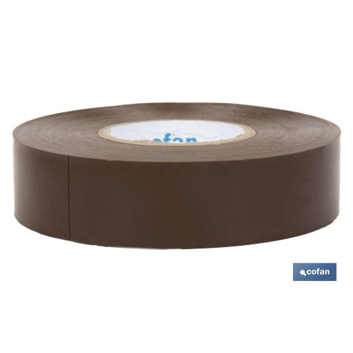 CINTA AISLANTE 180 Micras MARRON 19mmX20 Metros