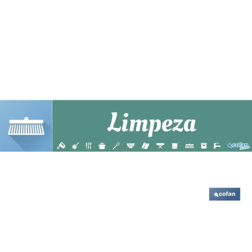 SEÑALETICA IMANTADA PORTUGUES PARA EXPOSITOR 975 X 200 MM - LIMPEZA