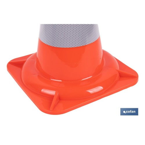 CONO NARANJA Y BLANCO 50 CM