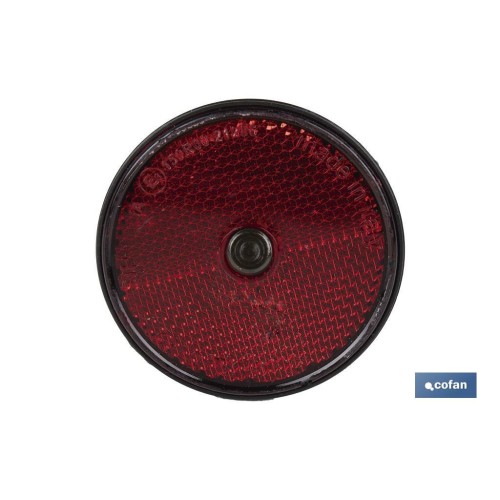 CATADIÓPTRICO REDONDO ROJO Ø 60 MM CON TORNILLO