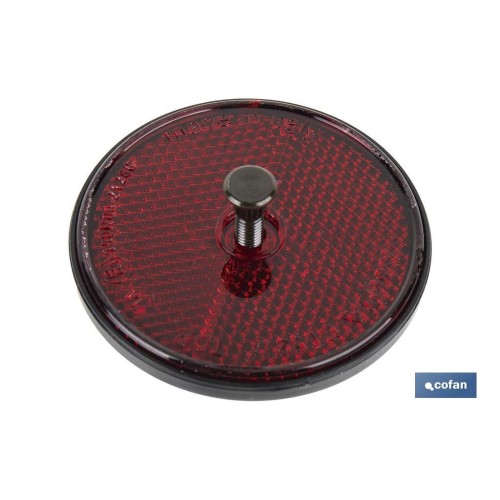 CATADIÓPTRICO REDONDO ROJO Ø 60 MM CON TORNILLO