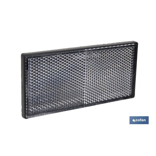 CATADIÓPTRICO RECTANGULAR BLANCO 106 X 50 MM ADHESIVO
