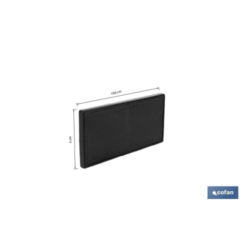 CATADIÓPTRICO RECTANGULAR BLANCO 106 X 50 MM ADHESIVO