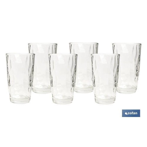PACK 6 VASOS ALTO VIDRIO 47 CL MODELO JADE