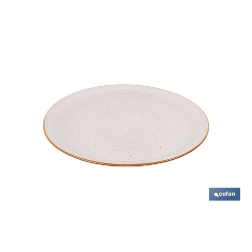 VAJILLA DE CERAMICA PINTADA A MANO BEIGE  ESMALTADO CON BORDE VINTAGE 16 PIEZAS