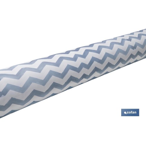 ROLLO MANTEL ANTIMANCHAS 1,40 x 25m 50% ALG/50% PVC.RAYADO