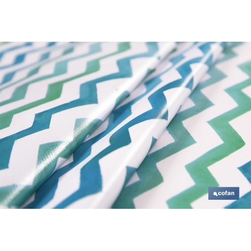 ROLLO MANTEL ANTIMANCHAS 1,40 x 25m 50% ALG/50% PVC.RAYADO