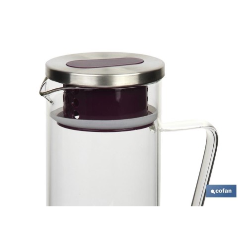 JARRA BOROSILICATO  VIOLETA 1300 ml