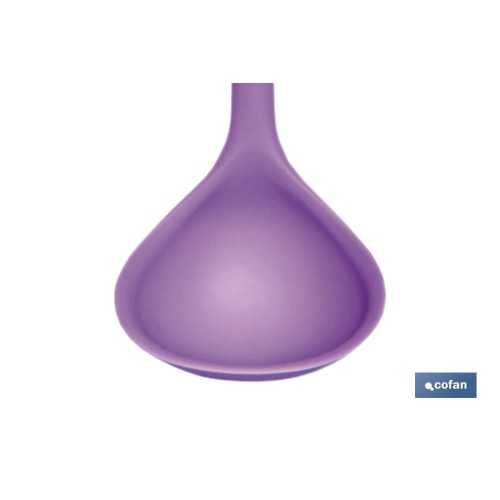 CAZO SOPA SILICONA MODELO VERGINI MORADA 28 X 8.5 CM