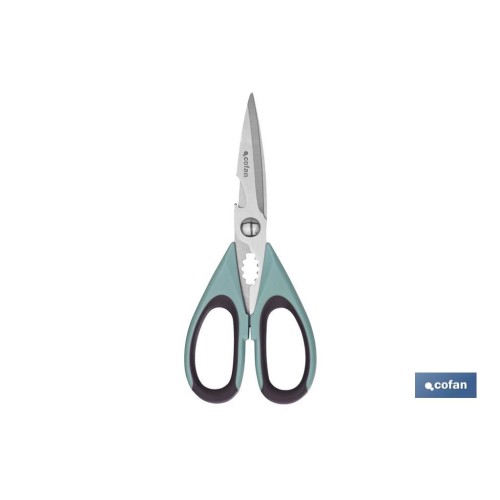 TIJERAS VERDES DE ACERO INOX. MODELO SENA 22 CM