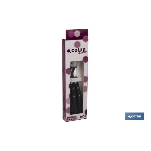 PACK 3 TENEDORES CHULETEROS MODELO GULASH NEGRO