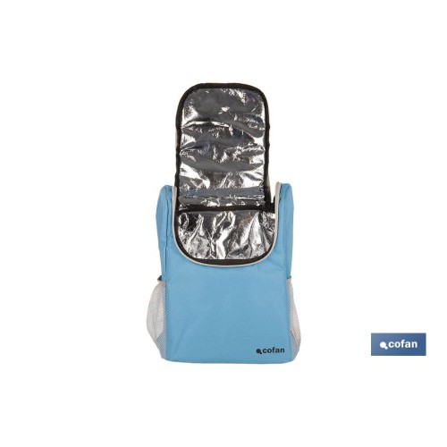 MOCHILA NEVERA COLOR AZUL/GRIS CLARO 10 L